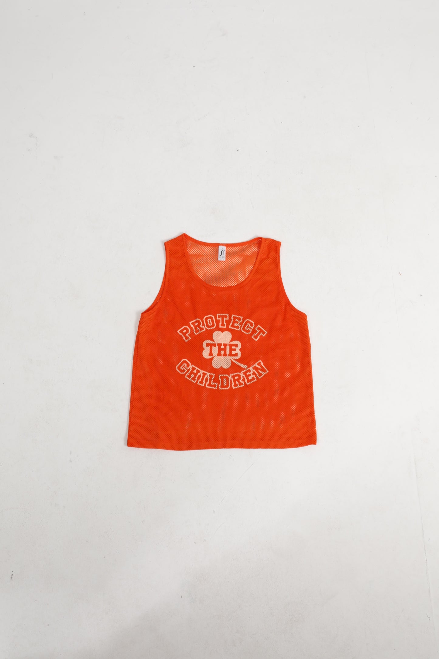 Orange Mesh Tank Top
