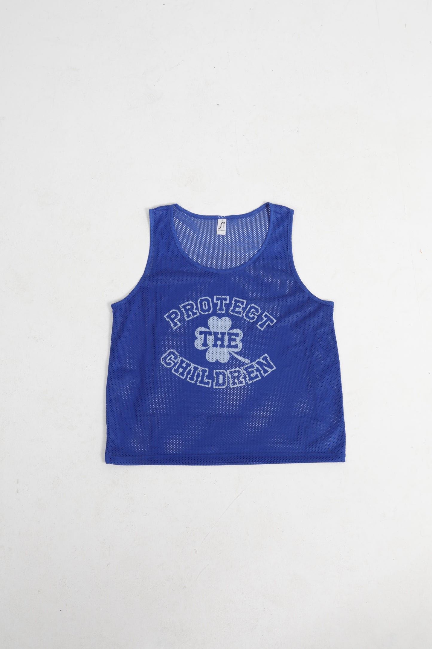 Blue Mesh Tank Top