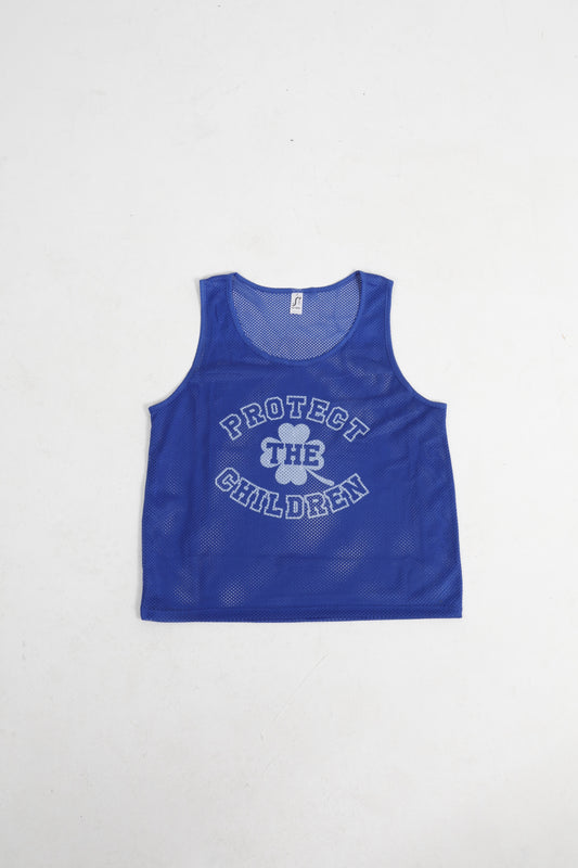 Blue Mesh Tank Top