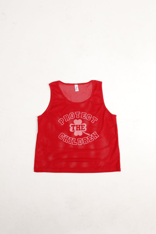 Red Mesh Tank Top